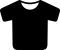 Ícone de uma camiseta preta