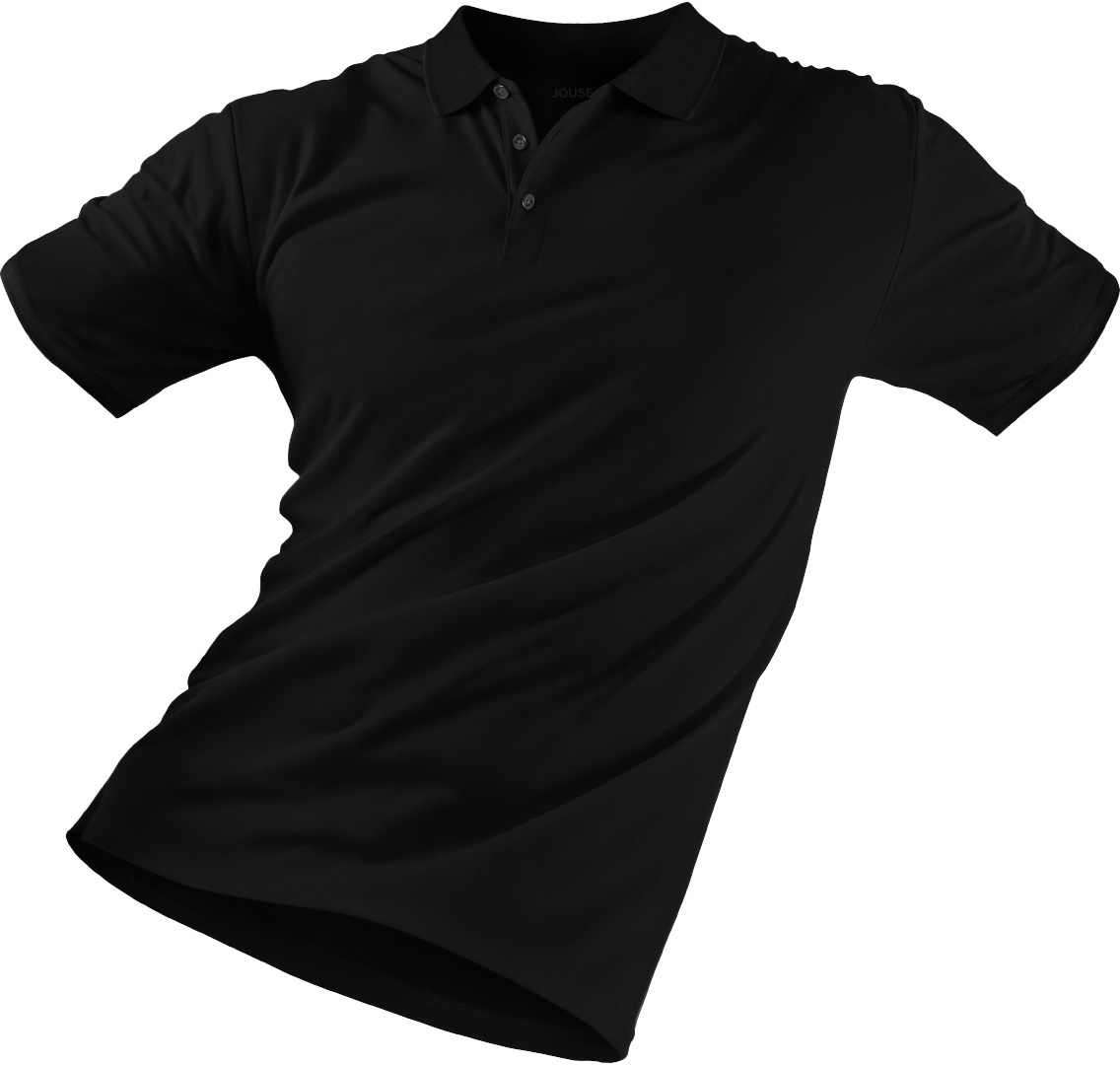 Foto de uma camisa polo preta da Jouse